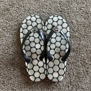 Black and White Flip Flops